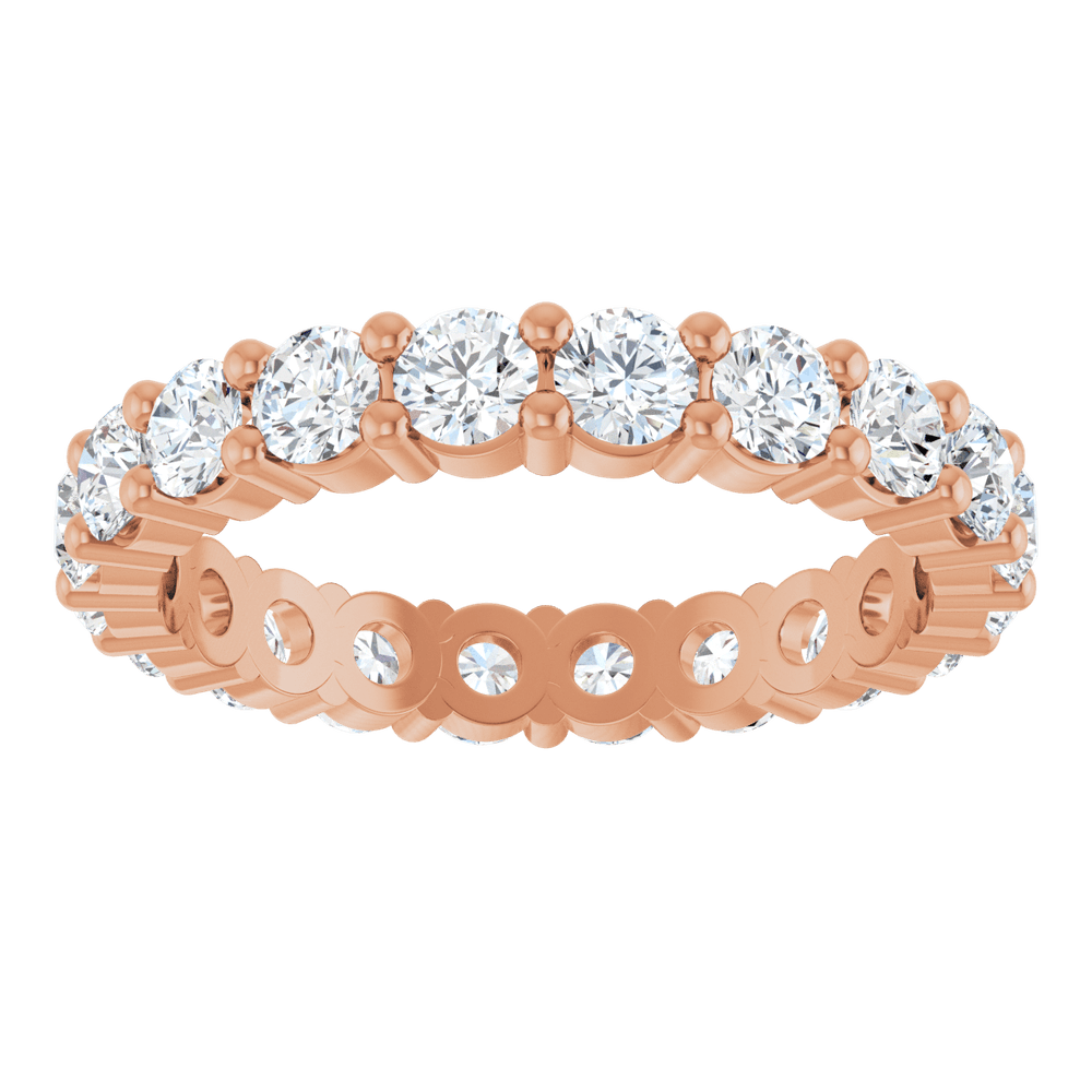 Melden Eva 10K Rose Gold 3mm Eternity Band 1 3/4 CTW Lab-Grown Diamond