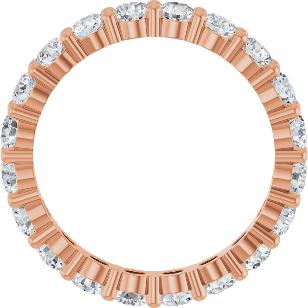 Melden Eva 10K Rose Gold 3mm Eternity Band 1 3/4 CTW Lab-Grown Diamond