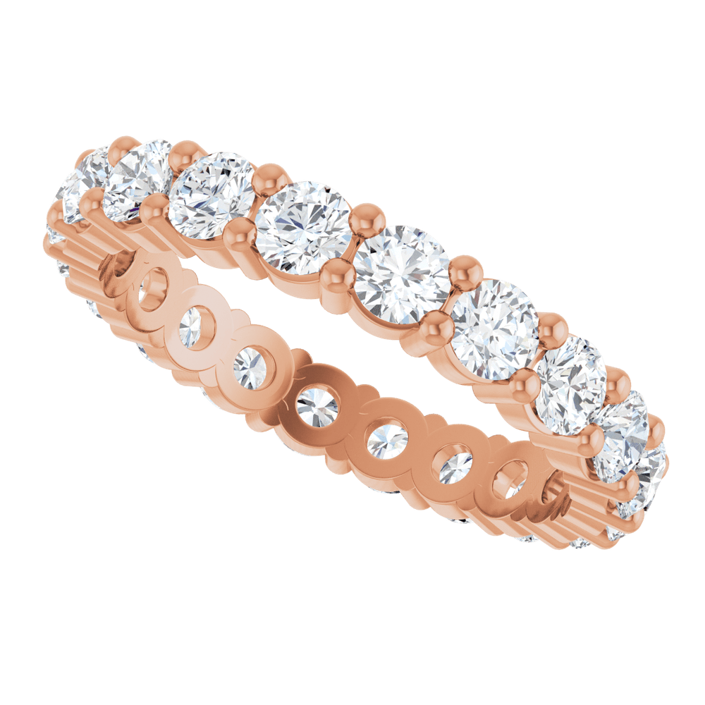 Melden Eva 10K Rose Gold 3mm Eternity Band 1 3/4 CTW Lab-Grown Diamond