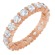 Melden Eva 10K Rose Gold 3mm Eternity Band 1 3/4 CTW Lab-Grown Diamond