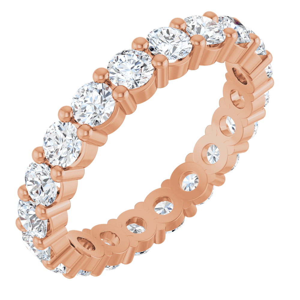 Melden Eva 10K Rose Gold 3mm Eternity Band 1 3/4 CTW Lab-Grown Diamond