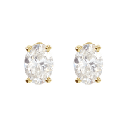 Melden Aly oval lab-grown diamond stud earrings in Gold