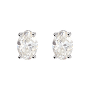 Melden Aly oval lab-grown diamond stud earrings in White Gold