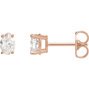 Melden Aly oval lab-grown diamond stud earrings in Rose Gold