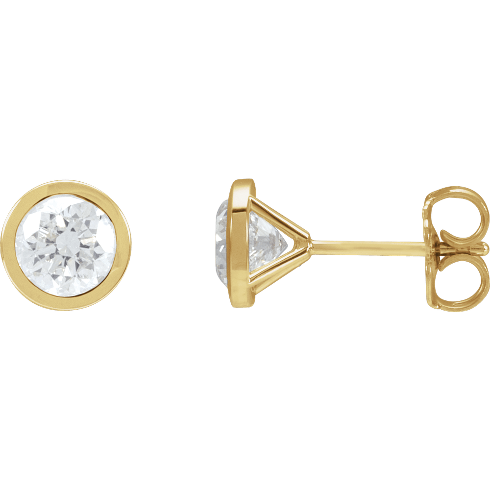 Melden Megan round lab-grown diamond stud earrings in Gold