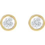 Melden Megan round lab-grown diamond stud earrings in Gold