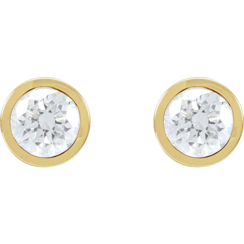 Melden Megan round lab-grown diamond stud earrings in Gold