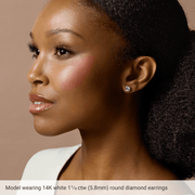 Melden Megan round lab-grown diamond stud earrings in Rose Gold