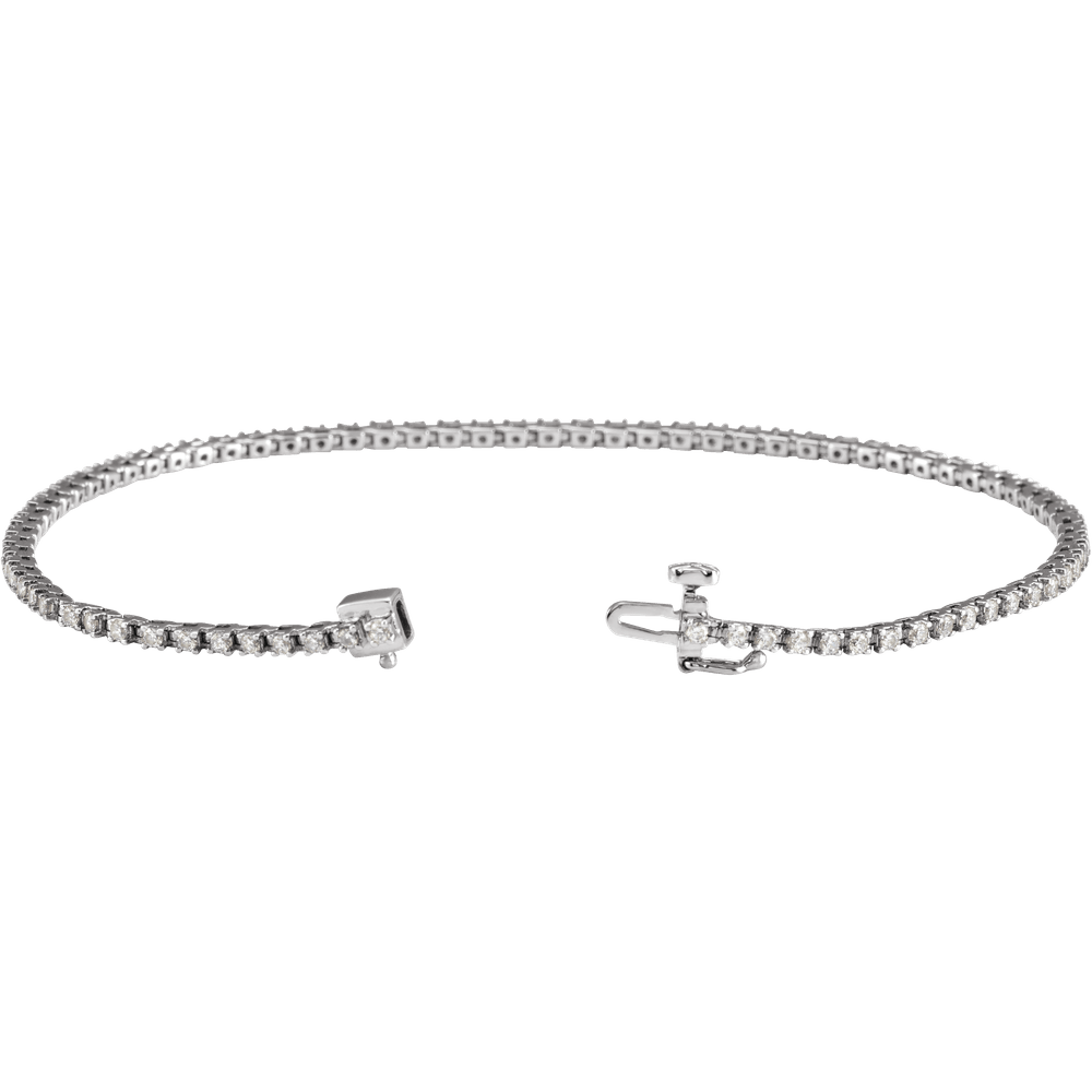 Melden 14k White Gold Tennis Bracelet 1ct Total Diamond