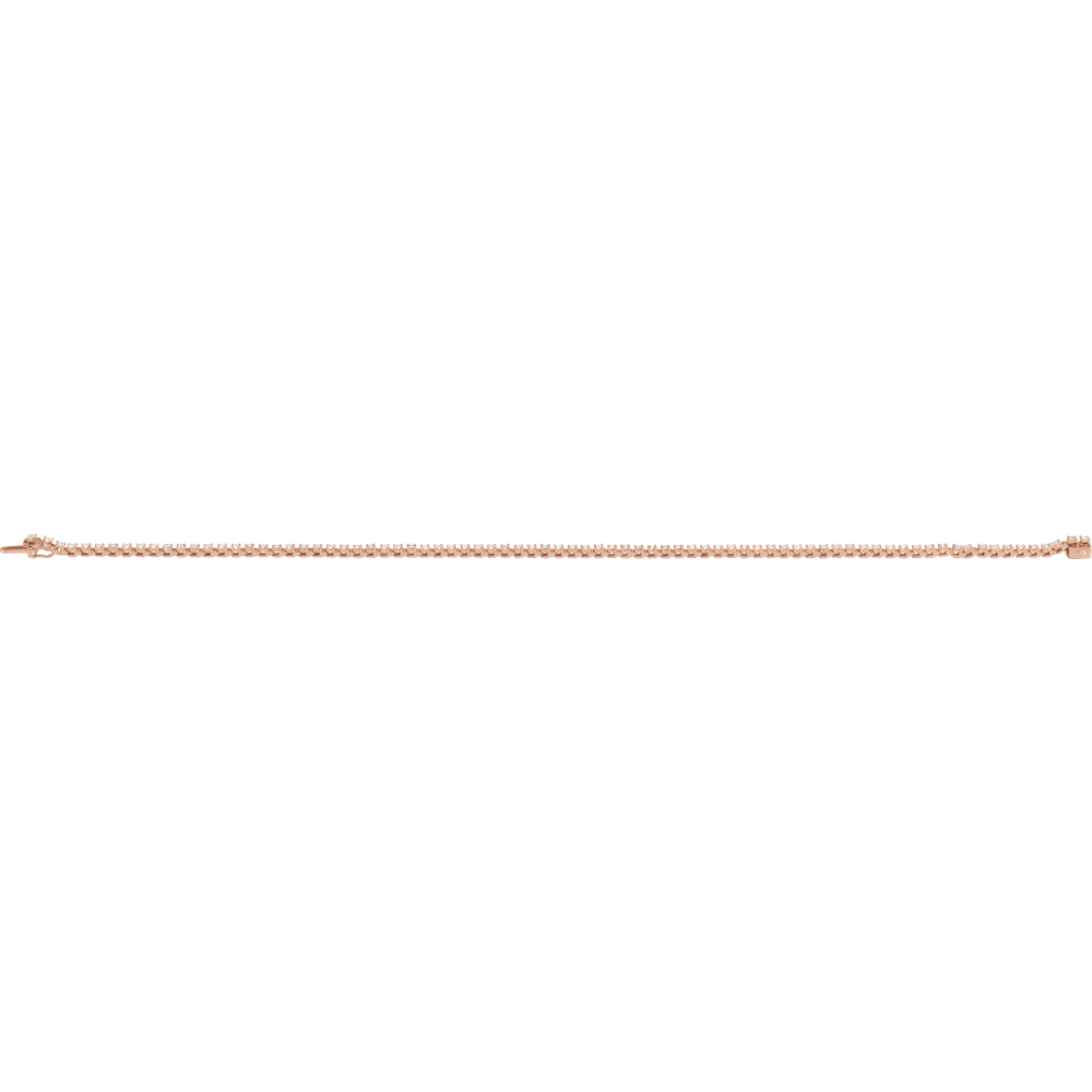 Melden 14k Rose Gold Tennis Bracelet 1ct Total Diamond