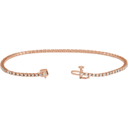 Melden 14k Rose Gold Tennis Bracelet 1ct Total Diamond