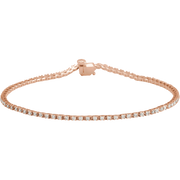 Melden 14k Rose Gold Tennis Bracelet 1ct Total Diamond