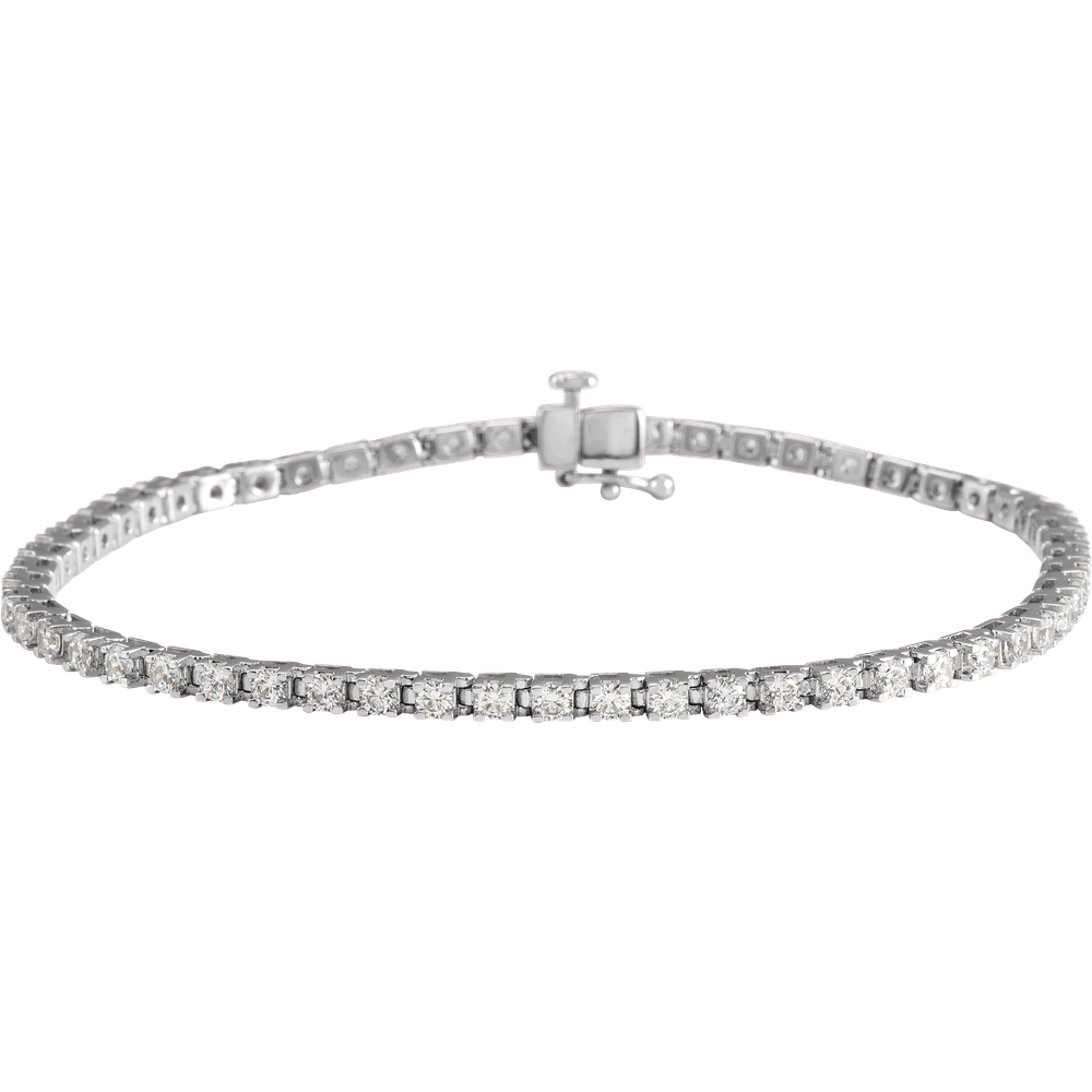 Melden 14k White Gold Tennis Bracelet 3ct Total Diamond