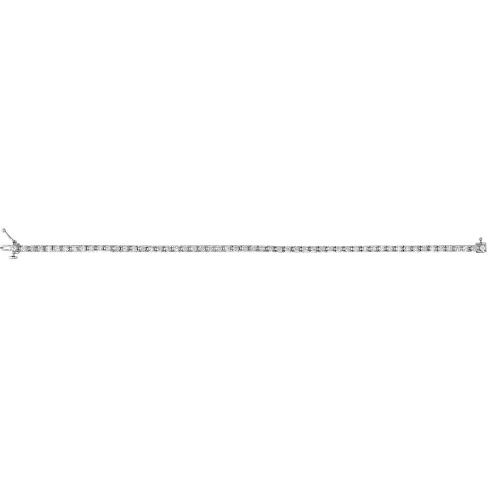 Melden 14k White Gold Tennis Bracelet 3ct Total Diamond