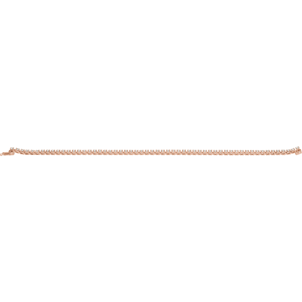 Melden 14k Rose Gold Tennis Bracelet 3ct Total Diamond