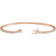 Melden 14k Rose Gold Tennis Bracelet 3ct Total Diamond