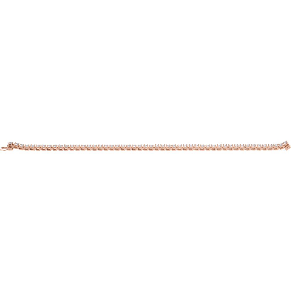 Melden 14k Rose Gold Tennis Bracelet 4ct Total Diamond