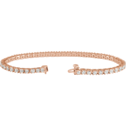 Melden 14k Rose Gold Tennis Bracelet 4ct Total Diamond