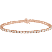 Melden 14k Rose Gold Tennis Bracelet 4ct Total Diamond