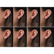 Melden Eda round three-prong lab-grown diamond stud earrings in Rose Gold