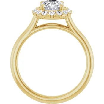 Melden Sam 18k Gold Oval halo Diamond Ring 4.32ct Total - view 2