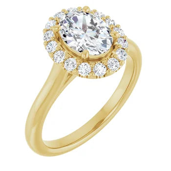 Melden Sam 18k Gold Oval halo Diamond Ring 4.32ct Total - view 5