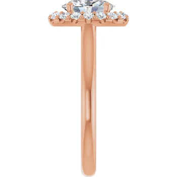 Melden Sam 18k Rose Gold Oval halo Diamond Ring 4.32ct Total - view 2