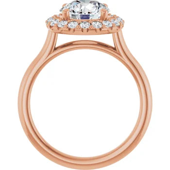 Melden Sam 18k Rose Gold Round halo Diamond Ring 4.32ct Total - view 4