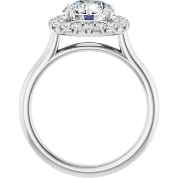 Melden Sam 18k White Gold Round halo Diamond Ring 4.32ct Total - view 5