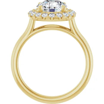 Melden Sam 18k Gold Round halo Diamond Ring 4.32ct Total - view 4