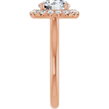 Melden Sam 18k Rose Gold Round halo Diamond Ring 4.32ct Total - view 2