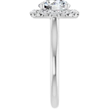 Melden Sam 18k White Gold Round halo Diamond Ring 4.32ct Total - view 3