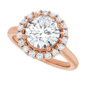 Melden Sam 18k Rose Gold Oval halo Diamond Ring 4.32ct Total - view 5