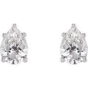 Melden Pam pear lab-grown diamond stud earrings in White Gold