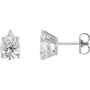 Melden Pam pear lab-grown diamond stud earrings in White Gold