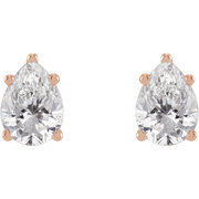 Melden Pam pear lab-grown diamond stud earrings in Rose Gold