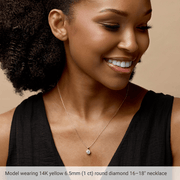 Melden Megan diamond pendant in 14K Rose Gold