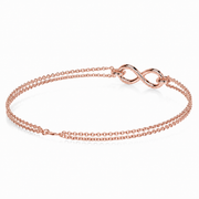 Melden 14k Rose Gold Infinity Bracelet 0.16ct Total Diamond