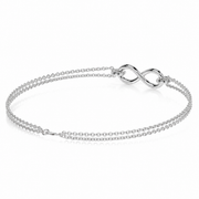 Melden 14k White Gold Infinity Bracelet 0.16ct Total Diamond
