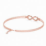 Melden 14k Rose Gold Infinity Bracelet 0.32ct Total Diamond