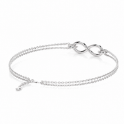Melden 14k White Gold Infinity Bracelet 0.32ct Total Diamond