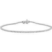 Melden 14k White Gold Line Tennis Bracelet 1ct Total Diamond