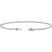 Melden 14k White Gold Line Tennis Bracelet 1ct Total Diamond