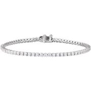 Melden 14k White Gold Line Tennis Bracelet 3ct Total Diamond