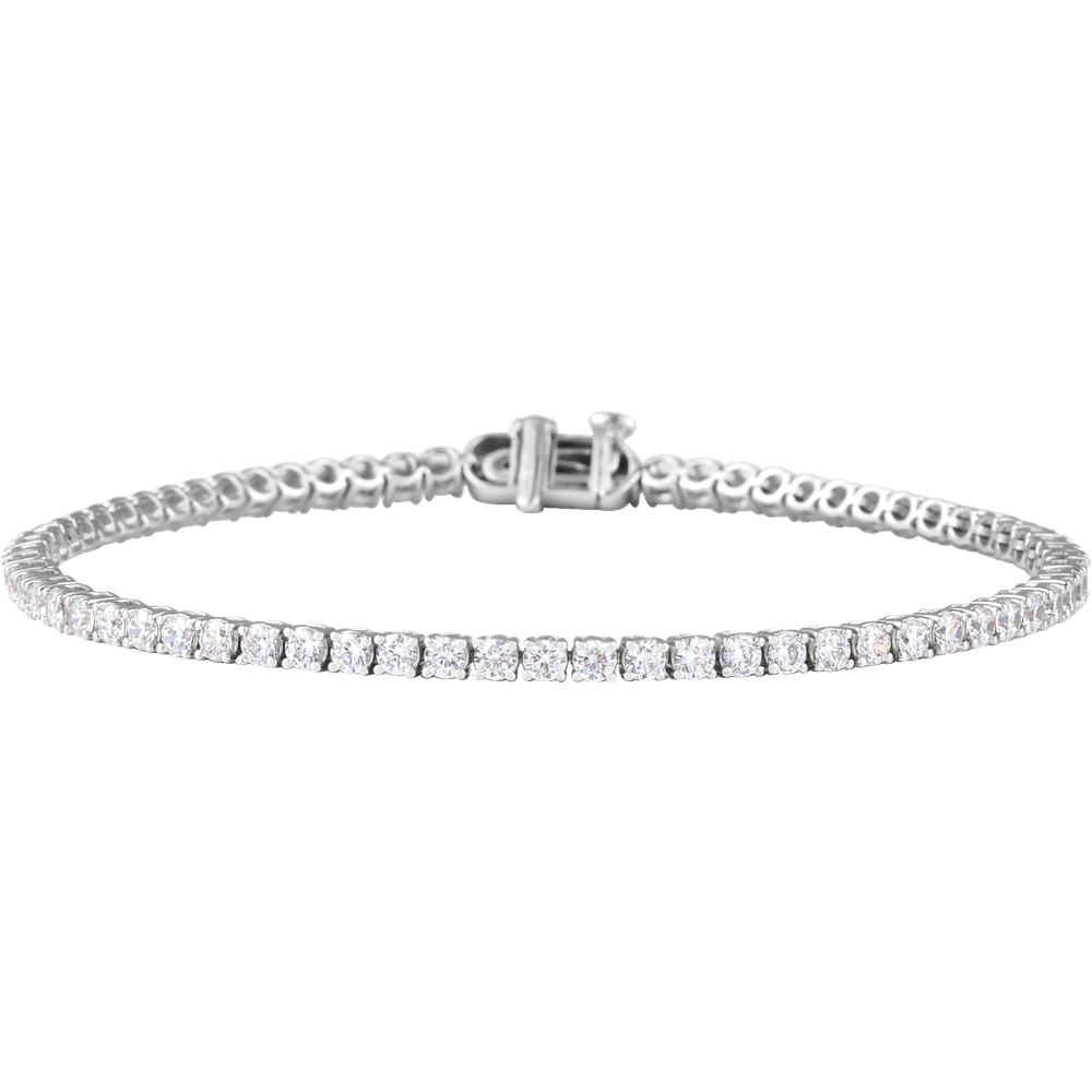 Melden 14k White Gold Line Tennis Bracelet 3ct Total Diamond