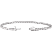 Melden 14k White Gold Line Tennis Bracelet 3ct Total Diamond
