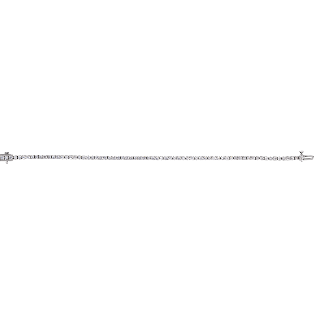 Melden 14k White Gold Line Tennis Bracelet 3ct Total Diamond