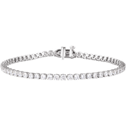 Melden 14k White Gold Line Tennis Bracelet 4ct Total Diamond