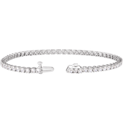 Melden 14k White Gold Line Tennis Bracelet 4ct Total Diamond
