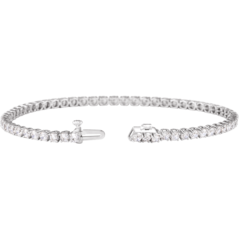 Melden 14k White Gold Line Tennis Bracelet 4ct Total Diamond